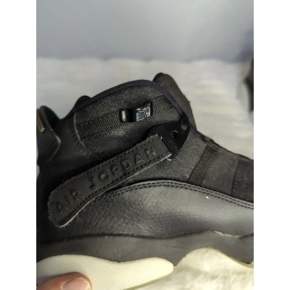 Nike Jordan Jr‎ 6 Rings Sneakers Black/Matte Silver-White 323419-021. Size 6.5Y